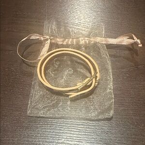 Leopard-Print Double Wrap Bracelet with Gold Accent